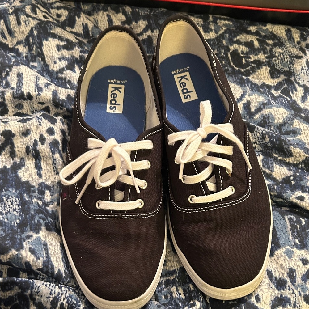 Keds Women's Black Sneakers with White Accents